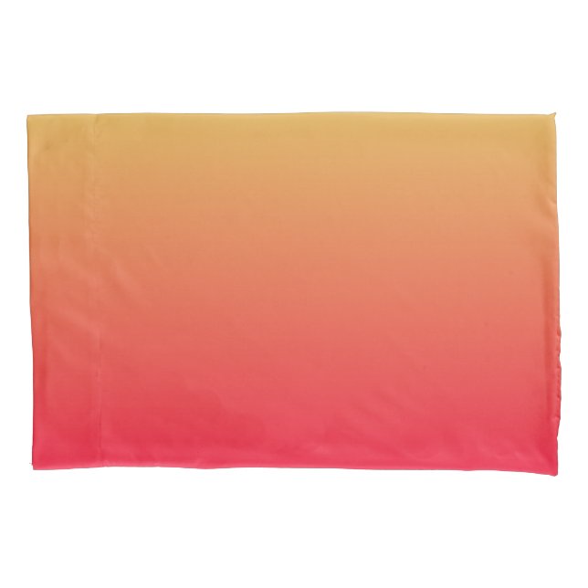 Flame red and yellow ombre pillow case (Front)