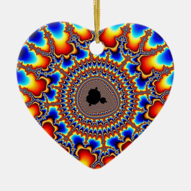 Flame Ring Ceramic Ornament (Front)