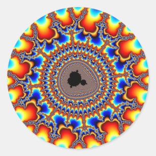 Flame Ring Classic Round Sticker