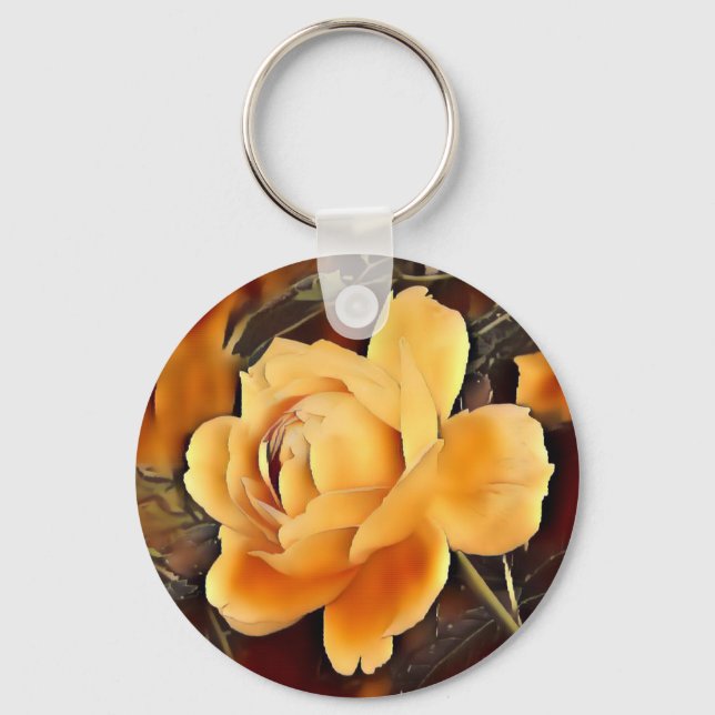 Flame Rose Keychain (Front)