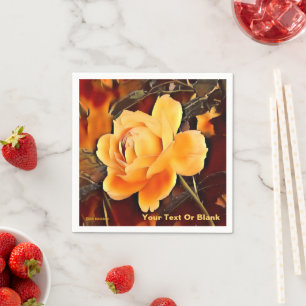 Flame Rose Napkins