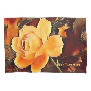 Flame Rose Pillow Case