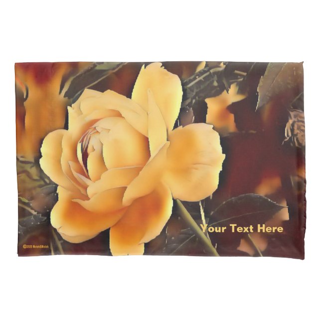 Flame Rose Pillow Case (Front)