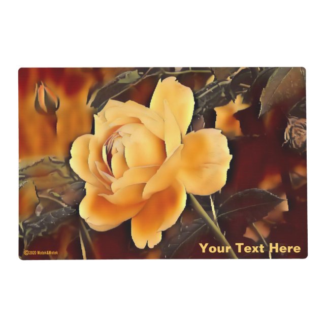 Flame Rose Placemat (Front)