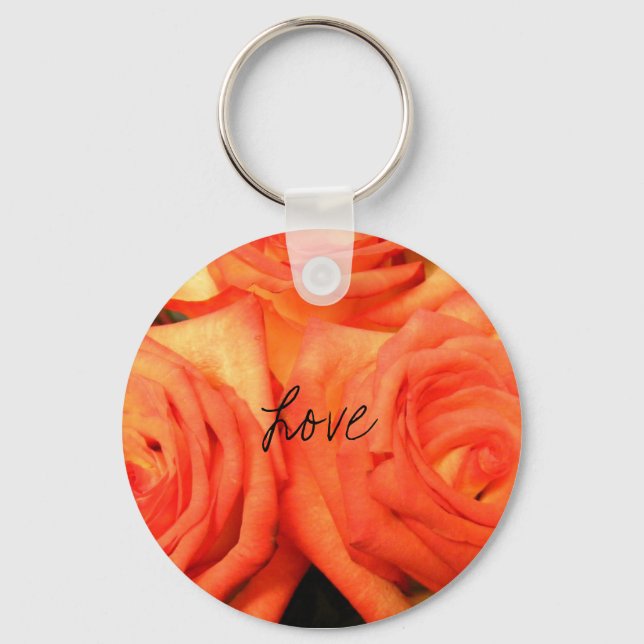 Flame Roses Keychain (Front)