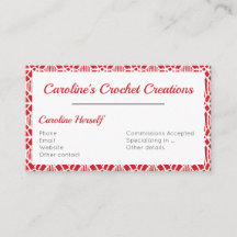 Flame Scarlett With White Crochet Lace Pattern
