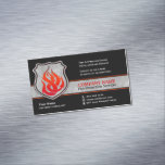 Flame Shield Fire Protection Magnetic Business Card Magnet at Zazzle