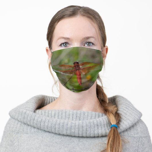 Flame Skimmer Adult Cloth Face Mask (Worn)