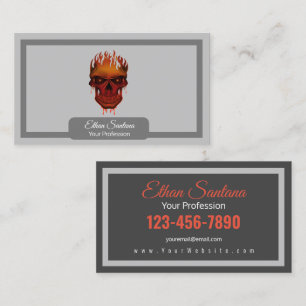 Flame Skull Business Card