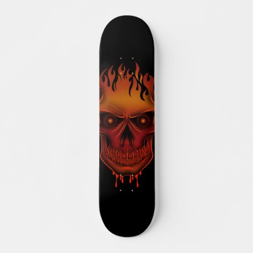 Flame Skull Skateboard