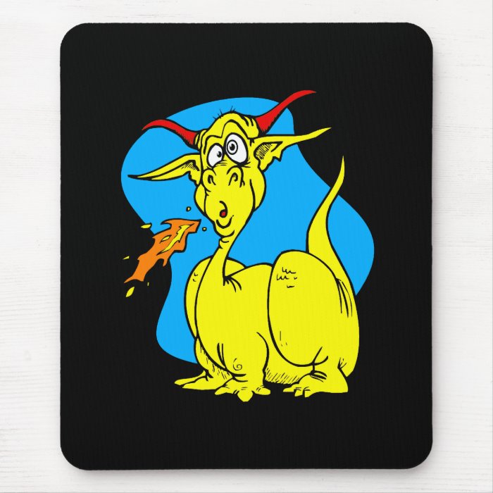 Flame Sneezer Yellow Dragon.png Mouse Pads