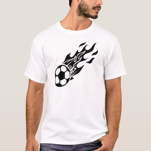 Flame Soccer Ball T_Shirt
