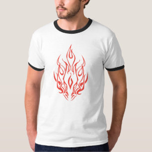 Flame Spirit Face   Tribal Fire Silhouette Art T-Shirt
