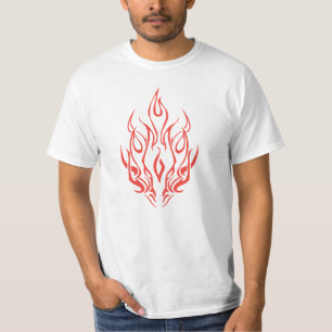 Flame Spirit Face   Tribal Fire Silhouette Art T-Shirt