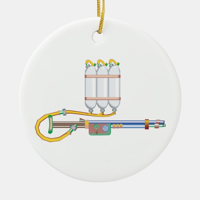 Flame Thrower Ceramic Ornament (Front)