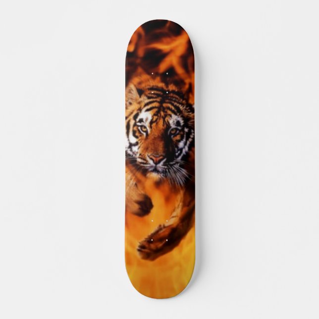 Flame Tiger Skateboard Deck (Front)