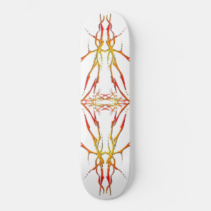 Flame Tribal Deer Skull Hunting Design Skateboard