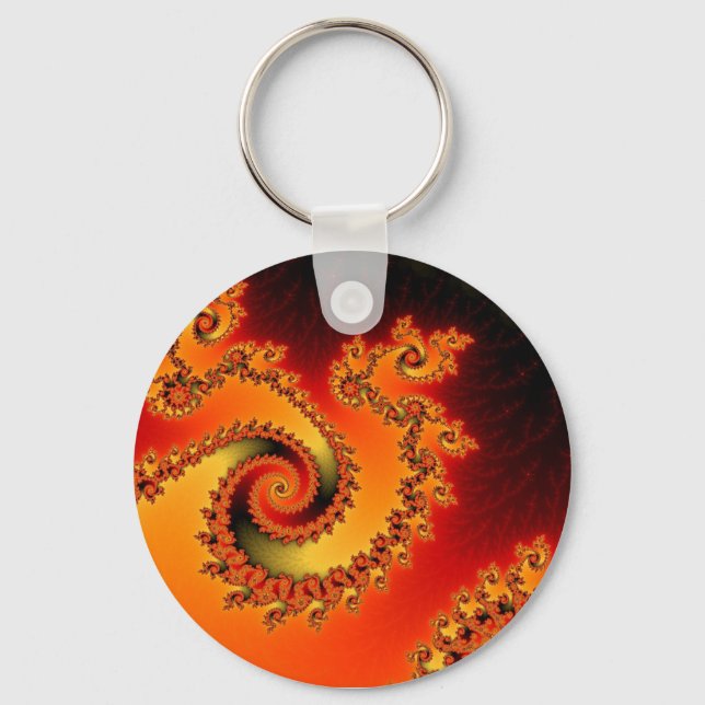 Flame Triple Twirl Keychain (Front)