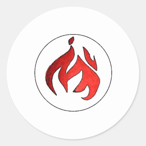 Flame Tuft of Fire from Hot Water Music Classic Round Sticker