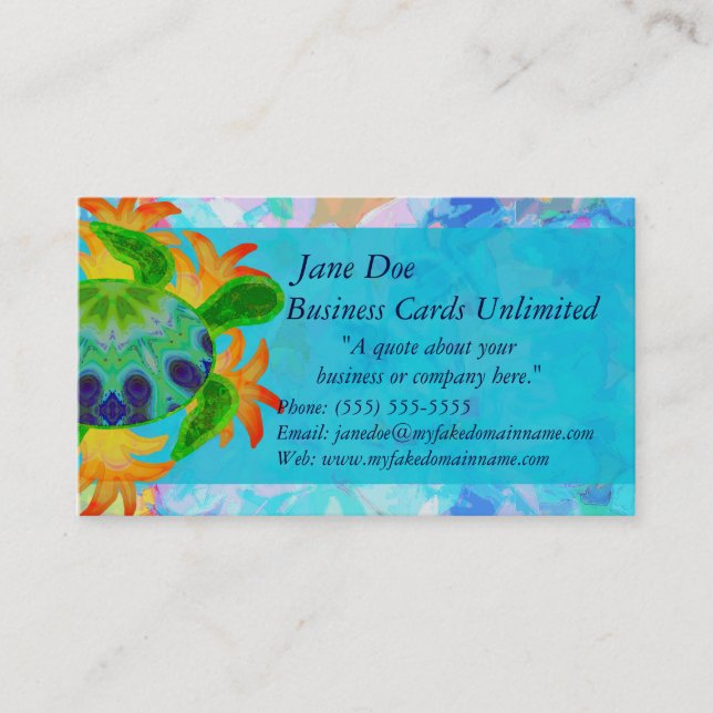 Flame Turtle Business Card Template (Front)