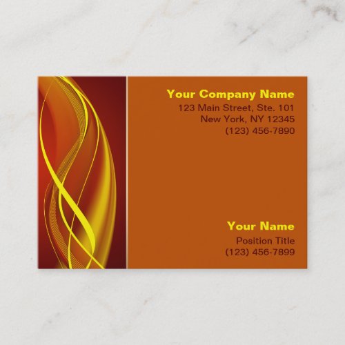 Flame Waves Business Card Template