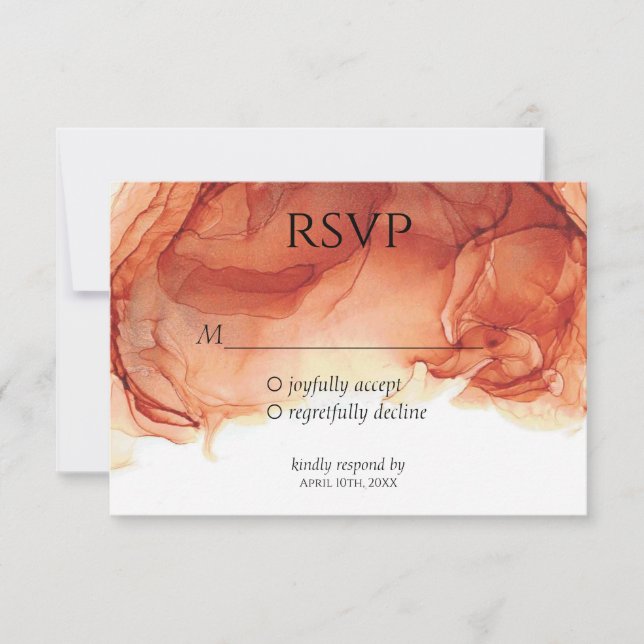 Flame Wedding RSVP Card (Front)