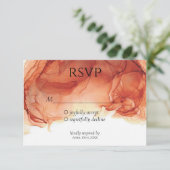 Flame Wedding RSVP Card (Standing Front)
