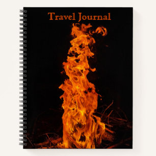 Flame Wild Bonfire Night Photography Travel Notebook