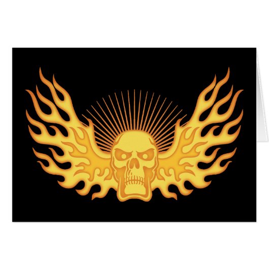 Flame-Wing-Skull Cards (Front Horizontal)