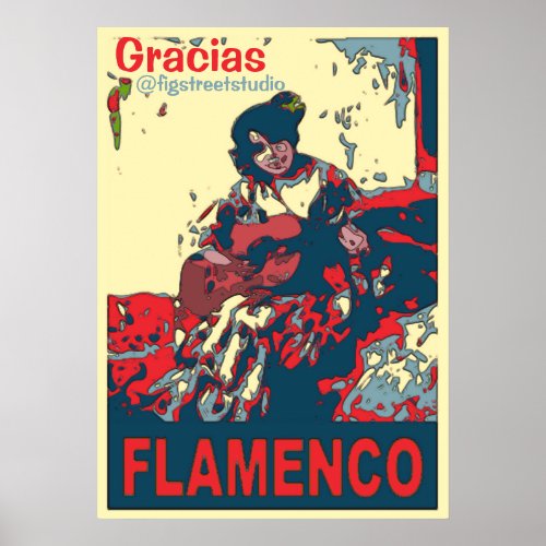 Flamenco add edit text poster