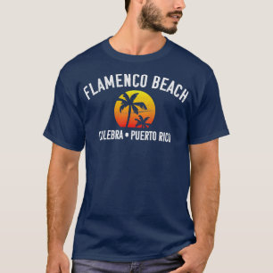 Flamenco Beach Culebra Puerto Rico Vintage Sunset T-Shirt