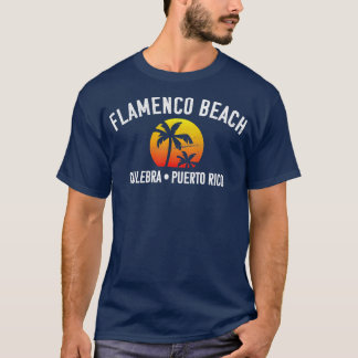Flamenco Beach Culebra Puerto Rico Vintage Sunset T-Shirt