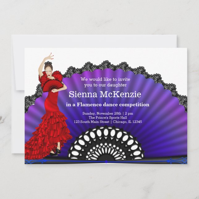 Flamenco dance invitation (Front)