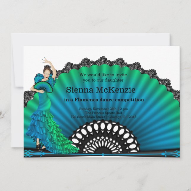 Flamenco dance invitation (Front)