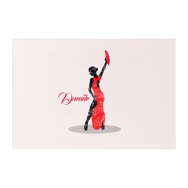 Flamenco Dancer Acrylic Print (Front)