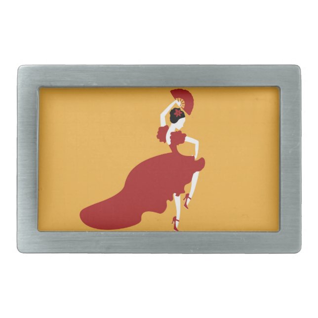 Flamenco Dancer Belt Buckle (Front)