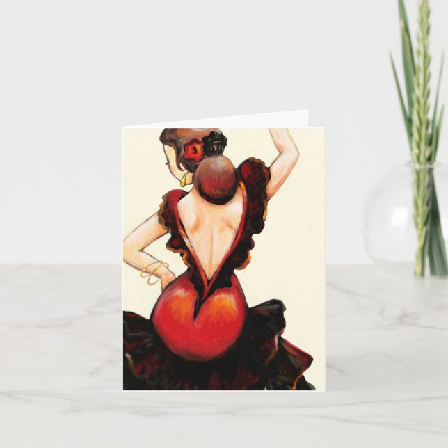 Flamenco Dancer Blank Notecard (Front)