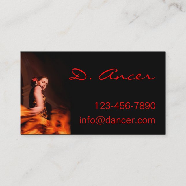 flamenco dancer business card (Front)
