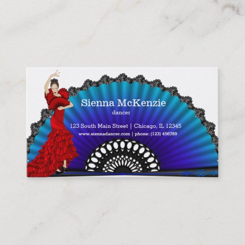 Flamenco dancer business card