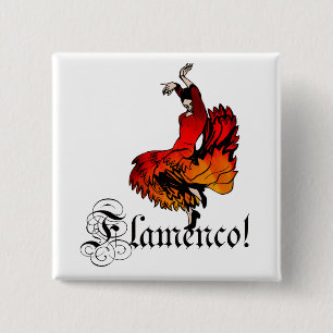Flamenco Dancer Button