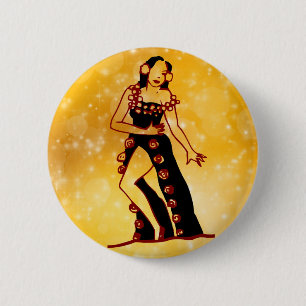 Flamenco dancer button