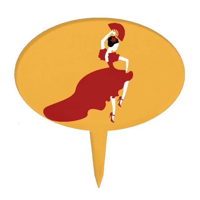 Flamenco Dancer Cake Topper (Front)