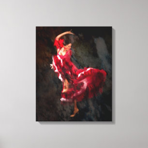 Flamenco dancer canvas print