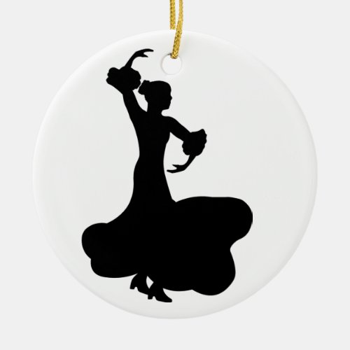 Flamenco Dancer Ceramic Ornament