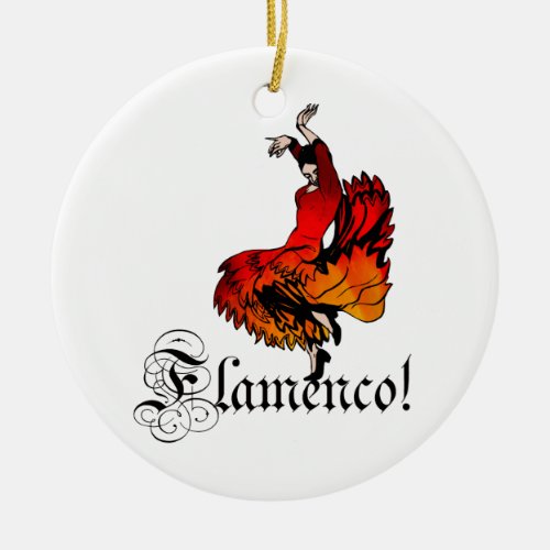 Flamenco Dancer Ceramic Ornament