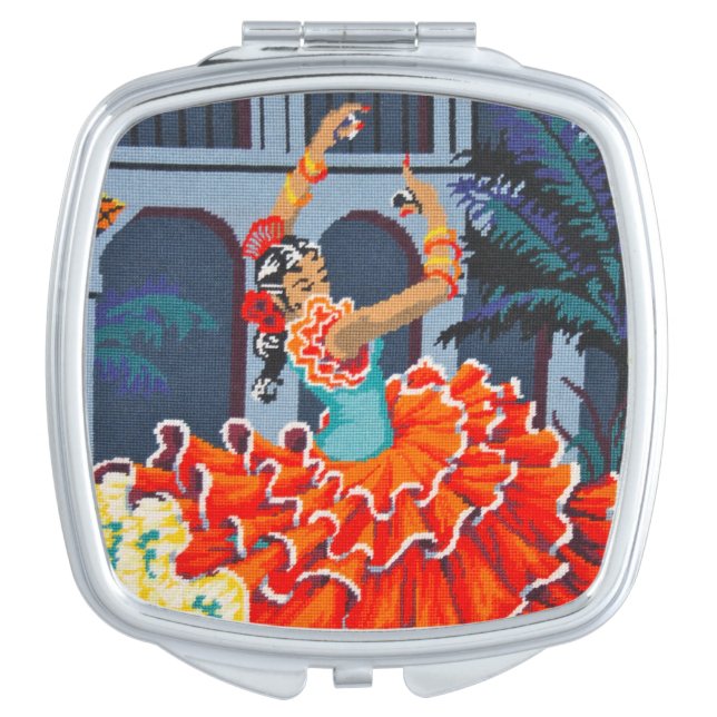 Flamenco Dancer Compact Mirror (Front)