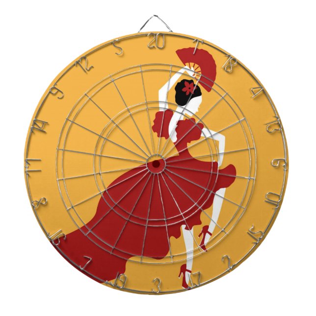 Flamenco Dancer Dart Board (Front)