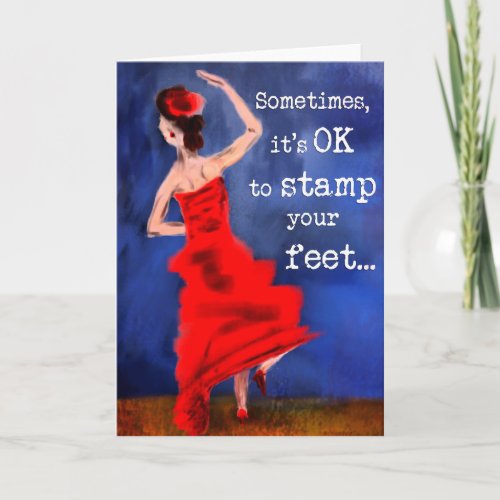 Flamenco Dancer Inspirational Design Card