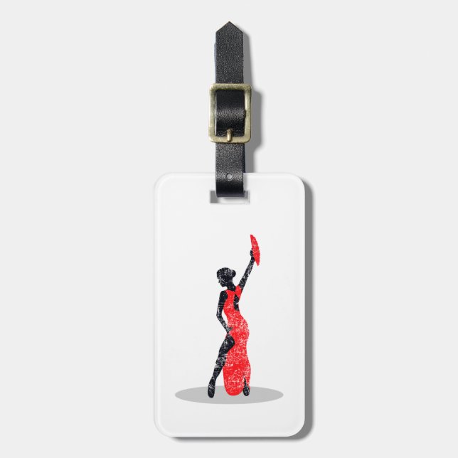 Flamenco Dancer Luggage Tag (Front Vertical)