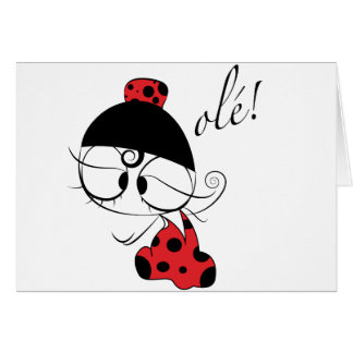Flamenco dancer ole! cards